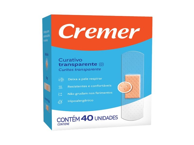 CURATIVO TIPO BAND AID C/10 CREMER (TRANSP/BEGE) - Código FER-004