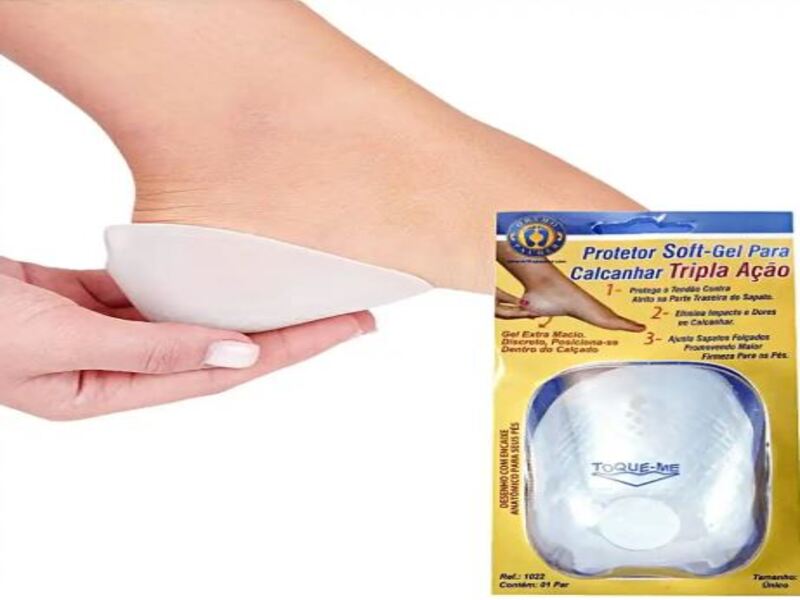 PROTETOR SOFT GEL PARA CALCANHAR TRIPLA AÇÃO - Código FIS-042